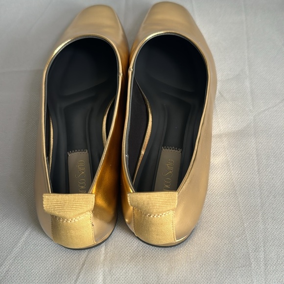 FRANCO SARTO L VANA GOLD SY VANA BALLET FLAT WOMEN SIZE 9 1/2 SHOES. BRAND NEW. - Picture 4 of 9